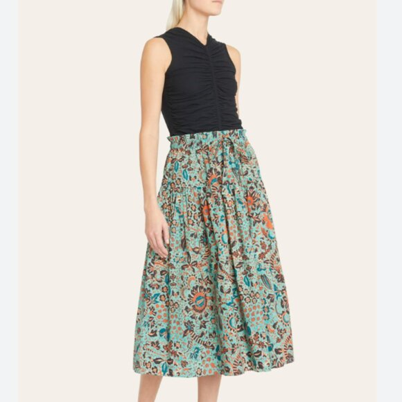 Ulla Johnson Allie Sleeveless Shirred Crepe Jersey Top - Size Small - Picture 2 of 6